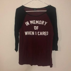 Rue 21 Graphic 3/4 length sleeve tee